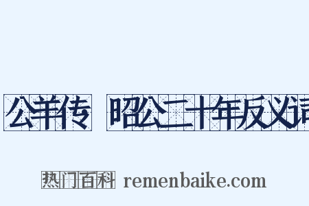 公羊传·昭公二十年反义词是什么意思的图片